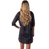 Wednesday Addams Family Women's Collared Pajama Nightgown Sleep Shirt Black - 4 of 4