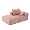 NicBex Couches for Living Room 2-Seat Combination Sofa Exquisite Fabric Upholstered Comfortable Flexible and Changeable Sofa Couch with Pillows, Pink - 2 of 4