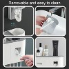 LunaLulinlk Toothbrush Holder for Bathroom, Toothpaste Holder and Dispenser,Wall Mounted Toothbrush Cup Holder with White - 4 of 4