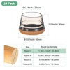 Unique Bargains Silicone Cups Round Felt Furniture Pads for Hardwood Floors 24 Pcs - 3 of 4