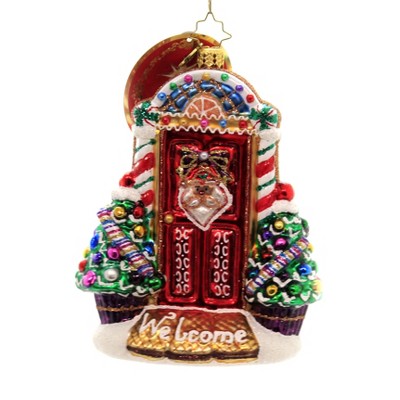 Christopher Radko 5.5" Sweet Home Door Decor Ornament Christmas Santa Face  -  Tree Ornaments