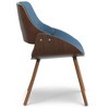 WyndenHall Malone Bentwood Dining Chair with Wood Back Blue: Upholstered Linen, Plywood Frame, Foam Fill - image 3 of 4