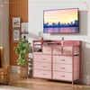 Modern TV Stand with Built-in Charging Station, 9 Drawer Bedroom Dresser - 2 of 4