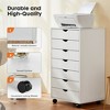 YONWAY 7 Drawer Filing Cabinet with wheels, Vertical Filing Cabinet, Mobile Storage Cabinet, for Legal/Letter/A4/F4 Size, for Home Office and School - 4 of 4