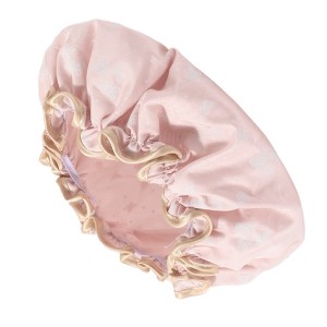 Unique Bargains Women Double Layer Butterfly Shower Cap 1 Pc - 1 of 3