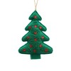 SEVOBAL Tree Ornaments Set of 6 Fluffy Tree Hanging Ornaments, Glittering Snowflake Christmas Tree Decorations, Multicolored, 5"*1.5"*6" - 2 of 4