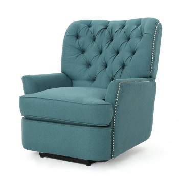 Salomo Tufted Fabric Power Recliner - Christopher Knight Home