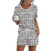 Ekouaer Womens Pajama Sets 2 Piece Soft Short Sleeve Top and Shorts Sleepwear Round Neck Pjs Lounge Set with Pockets - 2 of 4