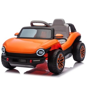 12V Ride on Car with Parental Remote Control, Electric Ride on Vehicle Toy for Kids, Toddler  Ride on Toy with LED Light & Music for Boys Girls - 1 of 4