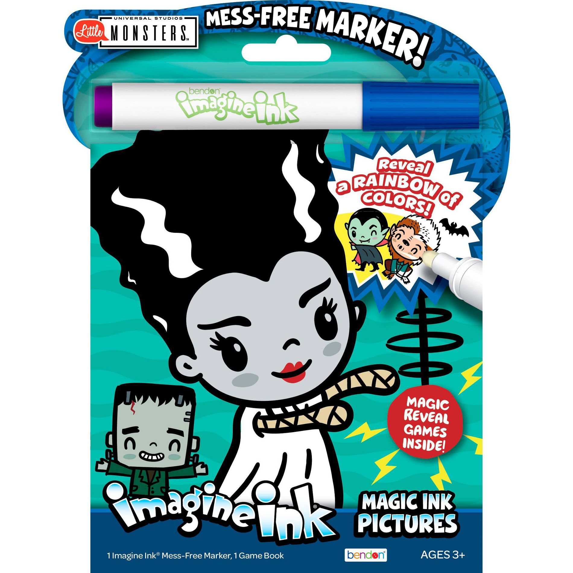 Universal Monsters Halloween Imagine Ink Book