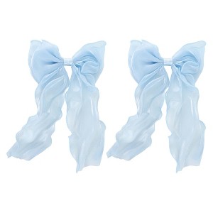 Unique Bargains Women's Cute Bow Hair Pins 10.24"x6.69"x0.79" 2 Pcs - 1 of 3