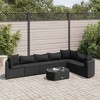 vidaXL Patio Sofa Set with Cushions Lounge Setting Outdoor Furniture Poly Rattan - Black 8 Piece - 2 of 4