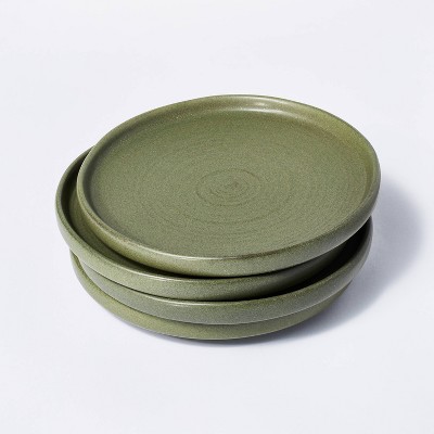 8&#34; 4pk Stoneware Salad Plates Green - Threshold&#8482; designed with Studio McGee