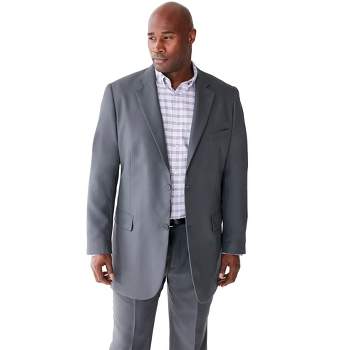 KS Signature by KingSize Men's Big & Tall Easy Movement Two-Button Jacket - Tall - 60, Gray