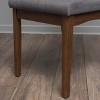 Okak Modern Minimalist Dining Chairs Set of 2 ,Smooth Wide Upholstery & Rubberwood Legs, Cosy Kitchen Chairs for Living Room & Apartment - 4 of 4