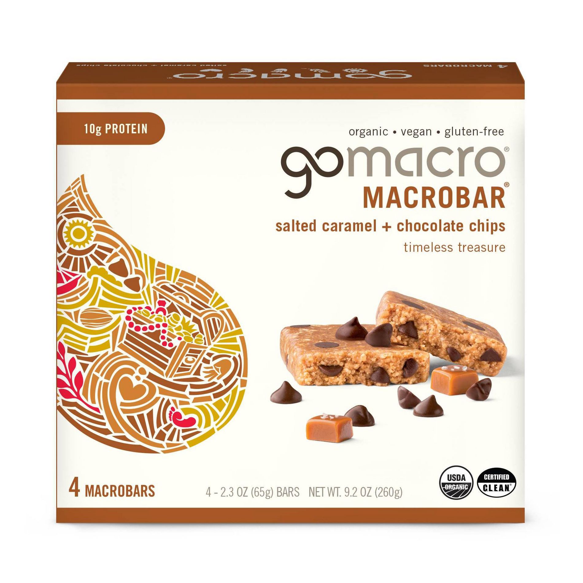 GoMacro Salted Caramel Chocolate Chips  MacroBar - 4ct/9.2oz