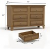 coucehta 6 Drawer Dresser, Wooden Storage Chest of Drawers with Exquisite Metal Handles, Large Wide Dresser TV Stand, Modern Drawer Organizer - 2 of 4