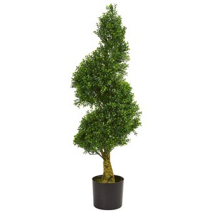 HomeStock  4 ft. Artificial Boxwood Tree in Pot for Indoor/Outdoor - 1 of 4
