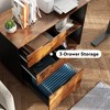 GALAXHERO 3-Drawer Wood Lateral Filing Cabinet, Mobile Printer Stand with Open Storage Shelves for Home Office - 4 of 4