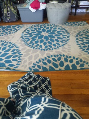 World Rug Gallery Modern Floral Circles Multi 6'6