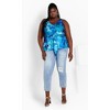 Women's Plus Size Serena Print Top - blue | CITY CHIC - 2 of 4