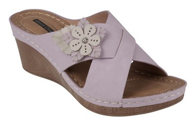 Sandales GC Shoes Waterlilies - Taille 8 US Femme - Largeur M - Couleur Tan (beige) - Neuf