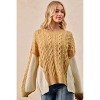 I am a Fashion junky BiBi Cable Knit With Hacci Combo Sweater With Uneven Hem Detail - 4 of 4