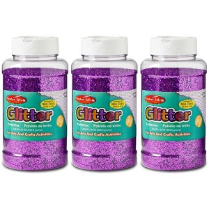 Charles Leonard Creative Arts™ Glitter, 1 lb. Bottle, Purple, Pack of 3 - 1 of 2