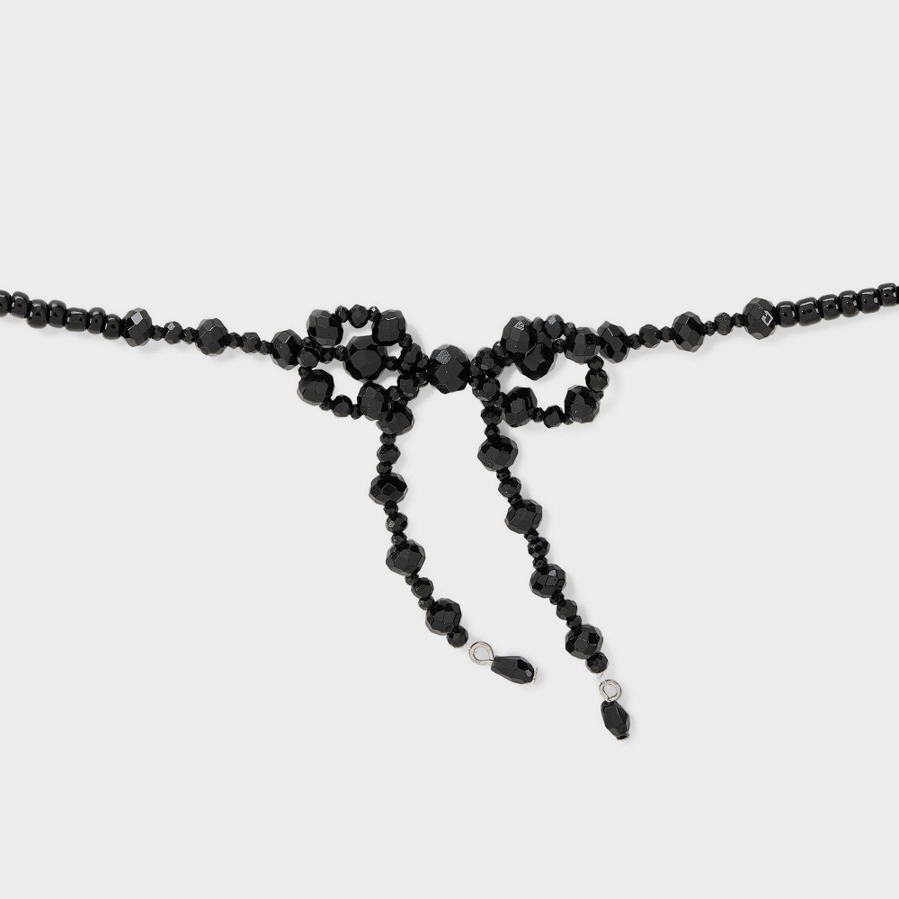 Assorted Necklaces Faceted Bead Bow Choker Necklace