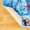 Collections Etc Winter Wonderland Snowman Printed Bath Mat 29.5" x 19.5" x 0.63" Blue - 3 of 3