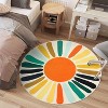Coucheta Area Rug Machine Washable Non-Slip Modern Minimalist Accent Carpet for Living Room Bedroom Entryway,Multi-Color & Size - 3 of 4