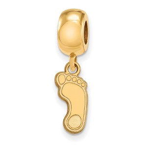 Black Bow Jewelry 14k Yellow Gold Plated Sterling Silver North Carolina Tar Heels NCAA Bead Charm - 1 of 3
