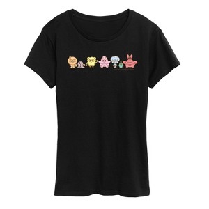 Women's - Spongebob Squarepants - Adorabob Lineup Short Sleeve Graphic T-Shirt - 1 of 4