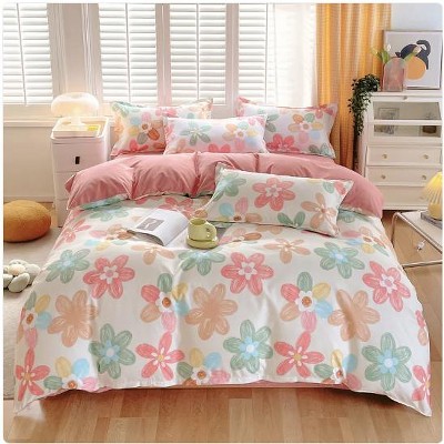 Wikineon 3 Piece Spring Floral Duvet Cover Set For Women Adults Home Bedroom Flowers Bedding Set With 2 Pillowcases Twin Size