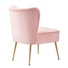 WestinTrends Phoebe Upholstered Tufted Velvet Accent Chair With Metal Leg - 4 of 4