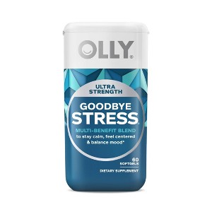 OLLY Ultra Strength Goodbye Stress Relief Softgels Supplement - 60ct - 1 of 4