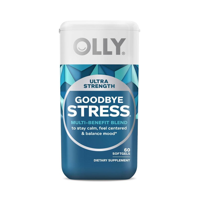OLLY Ultra Strength Goodbye Stress Relief Softgels Supplement - 60ct, 1 of 12
