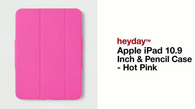 Apple iPad 10.9 Inch and Pencil Case - heyday&#8482; Hot Pink, 2 of 6, play video