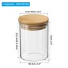 Unique Bargains Kitchen Food Storage Glass Jar with Airtight Bamboo Lid 2 Pcs - 2 of 4