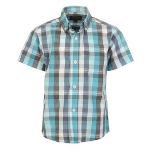 Gioberti Boy's Casual Plaid Checkered Short Sleeve Button Down Shirt - 1 of 2