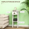Sapphtopaz Modern High End Table with Drawer & Bottom Shelf 2-Tier Side Table with Quality Frame Nightstand for Living Room, Bedroom - 3 of 4