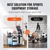 VEVOR Golf Storage Garage Organizer, 2 Golf Bag Storage Stand Holder and Other Sports Equipment Storage Rack, Outdoor Steel Garage Organizer Shelves - 4 of 4