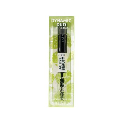 Lique Active Duo Mascara Brow Gel - Black - 0.17oz