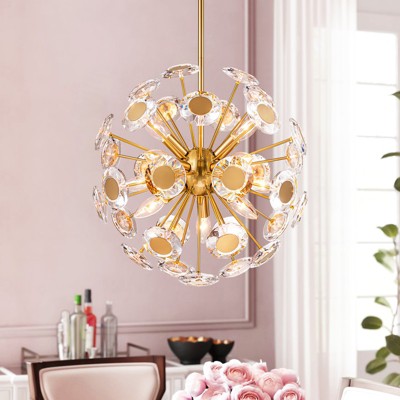 Rennnsan Vexira 16"W 11-Light Sputnik Dandelion Modern Dimmable Chandelier in Gold