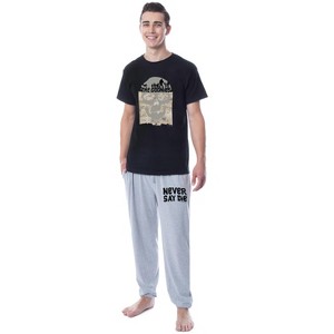 The Goonies Mens' Movie Skull Map Never Say Die Jogger Sleep Pajama Set Multicolored - 1 of 3