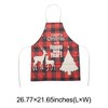 Unique Bargains Christmas Aprons Linen Red Black Beige 21.65"x26.77" 1 Pcs - 3 of 4