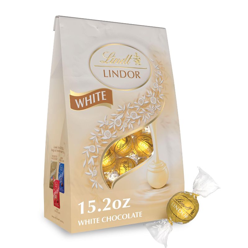 Lindt Lindor White Chocolate Candy Truffles - 15.2 oz, 1 of 9