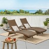 79'' Outdoor Wicker Chaise Lounge Chairs Set of 2 PE Rattan Reclining Loungers for Patio Pool or Deck No Assembly Required-Maison Boucle - 3 of 4