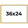 PosterPalooza | Simple Gold Picture Frame - UV Acrylic, Backing Board, Hanging Hardware Included - 2 of 4