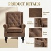 CAVINAS Mid Century Armchair, Upholstered Accent Chair, Lounge Chair with Sturdy Wood Legs for Living Room, Bedroom, Wingback Chair - 3 of 4